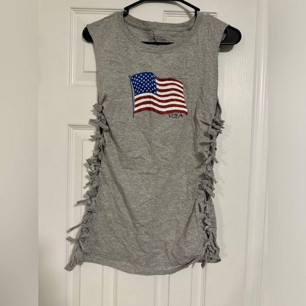 USA Faded Glory Heather Gray Top